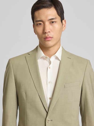 s.Oliver BLACK LABEL Slim Fit Anzugsakko aus meliertem Stretch Hellgruen 3