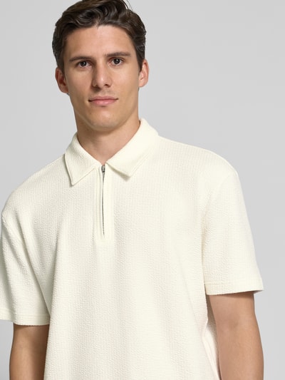 MCNEAL Poloshirt mit kurzem Reißverschluss Ecru 3