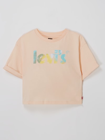 Levi’s® Kids Boxy fit T-shirt van biologisch katoen Abrikoos - 1