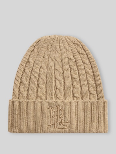 Lauren Ralph Lauren Muts met brede omslagrand Camel - 1