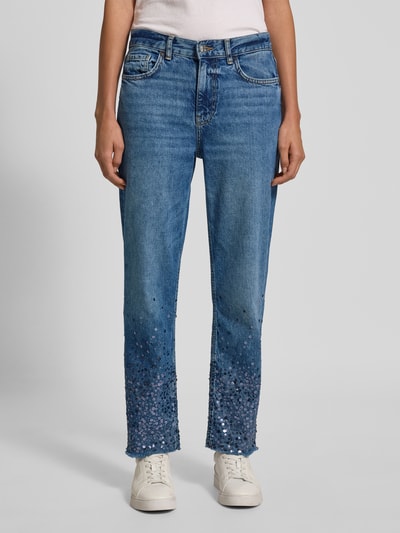Liu Jo White Straight fit jeans met pailletten Blauw - 4