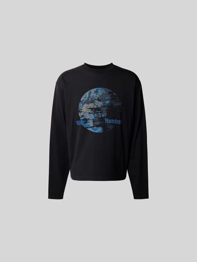 WON HUNDRED Longsleeve mit Label-Print Anthrazit 2