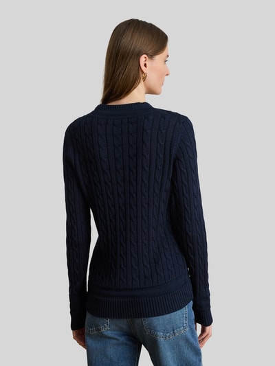 Lauren Ralph Lauren Sweter o kroju regular fit z mieszanki bawełny z wyhaftowanym logo Granatowy 5