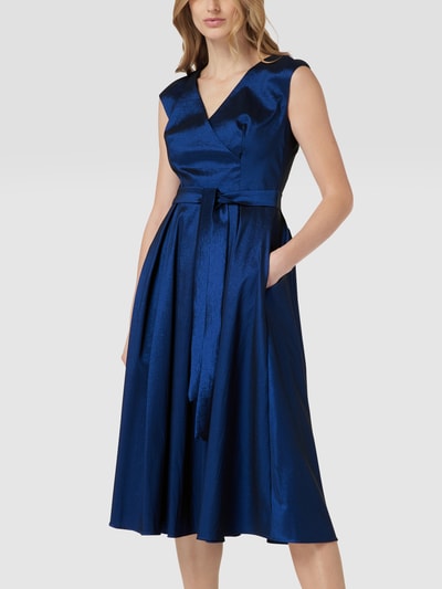 Paradi Cocktailkleid in schimmernder Wickel-Optik Petrol 4