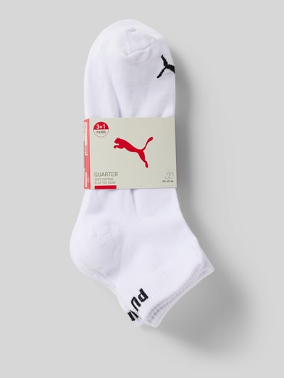 Puma Socken mit Label-Schriftzug im 4er-Pack Weiss 3