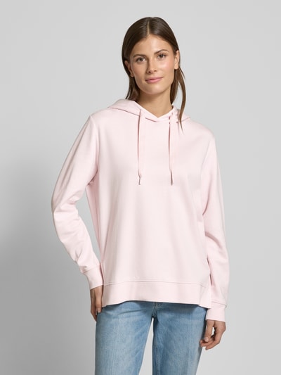 s.Oliver RED LABEL Relaxed Fit Hoodie aus Baumwoll-Mix mit breiten Kordeln Rosa 4