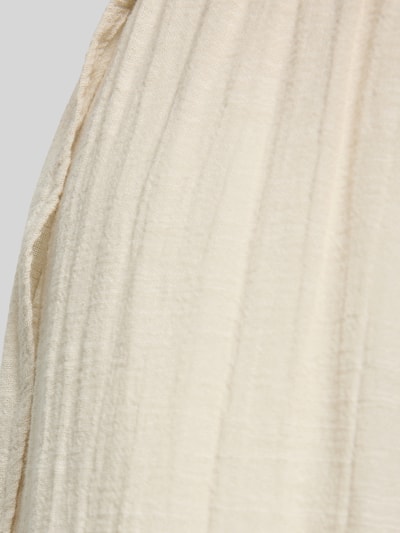 Produktfoto, Loose Fit Hose aus reiner Baumwolle Modell 'AGNES' von Pieces, Optik: Unifarben, Flammgarn, natürliche Struktur, cremefarben