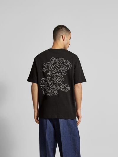 Kenzo T-Shirt mit Label-Print Black 5