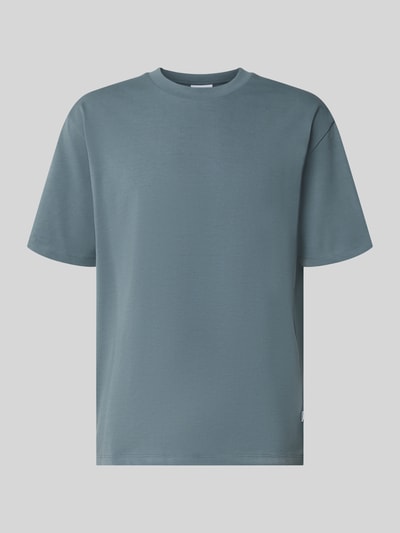 Produktfoto, Oversized T-Shirt aus reiner Baumwolle von Lindbergh in Blau, halbärmelig, leicht überschnittene Schultern, Regular Fit