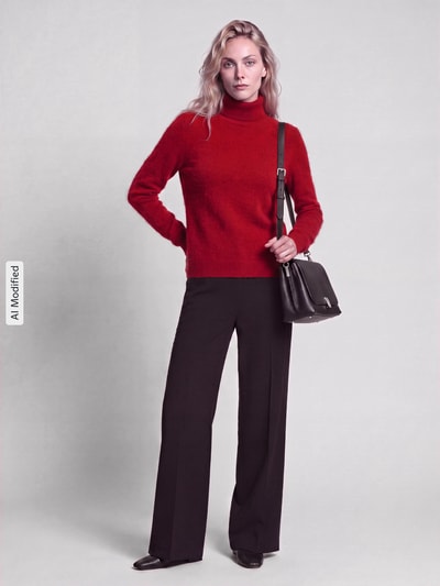 MM by Max Mara Relaxed Fit Pullover aus Woll-Kaschmir-Mix Modell 'CARIOCA' Bordeaux 1