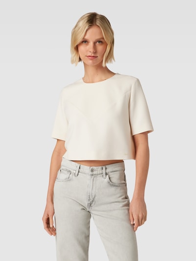 JOOP! T-shirt met labeldetail Offwhite - 4