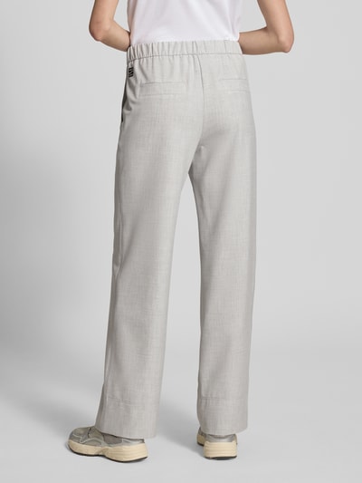 Marc Cain Stoffhose mit elastischem Bund und Tunnelzug Hellgrau Melange 5