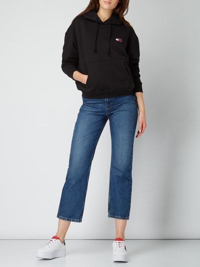 Tommy Jeans Bluza z kapturem z naszywką z logo  Czarny 1