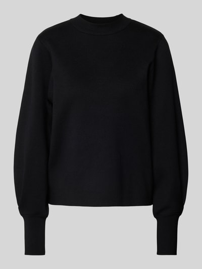 Jake*s Collection Sweter z dzianiny z bufiastymi rękawami i okrągłym dekoltem Écru 1