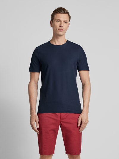 MCNEAL T-shirt met geribde ronde hals Donkerblauw - 4