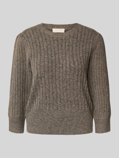 FREE/QUENT Strickpullover mit Strukturmuster Modell 'HARA' Taupe 2