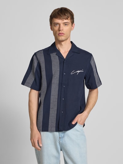 ONLY & SONS Koszula casualowa z listwą guzikową model ‘SEIO’ Ciemnoniebieski 4