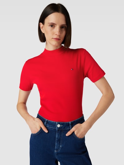 Tommy Hilfiger Kort T-shirt met turtleneck, model 'NEW CODY' Rood - 3