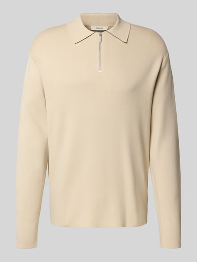 SELECTED HOMME Relaxed Fit Strickpullover aus Viskose-Mix Modell 'TELLER' Beige 2