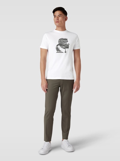 Karl Lagerfeld T-Shirt mit Label-Print Weiss 1