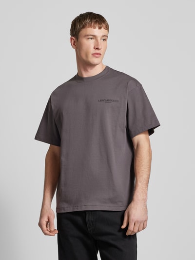 Only & Sons T-shirt met labelprint Donkergrijs - 4