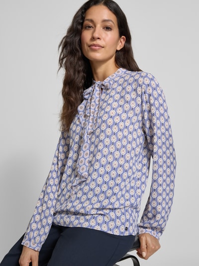 Marc Cain Regular fit blouse met all-over motiefprint Lavendel - 3