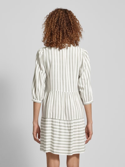 Only Sukienka mini z wiskozy ze wzorem w paski model ‘KAYA’ Oliwkowy 5
