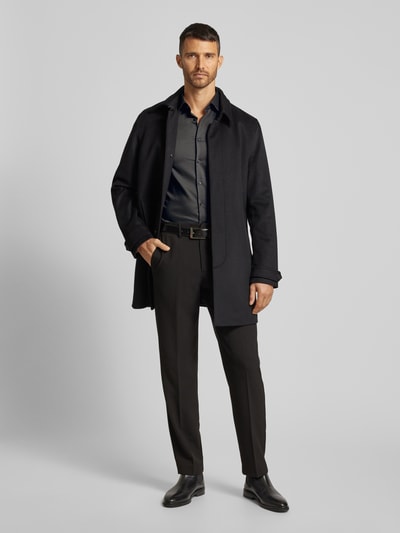 Jake*s Slim fit zakelijk overhemd met knoopsluiting Antraciet - 1