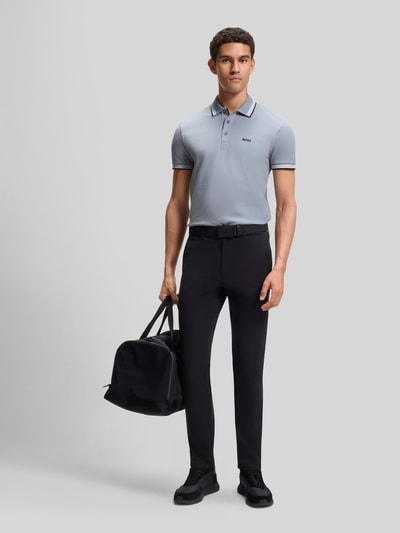 BOSS Green Regular Fit Poloshirt aus reiner Baumwolle Modell 'PADDY' Dunkelgrau 1