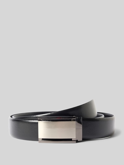 Christian Berg Men Glattledergürtel mit Pinschließe Black 1
