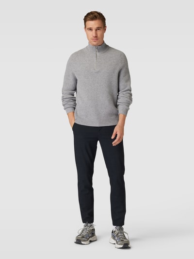 Selected Homme Slim Fit Chino mit Glencheck-Muster Modell 'ROBERT' Mittelgrau 1