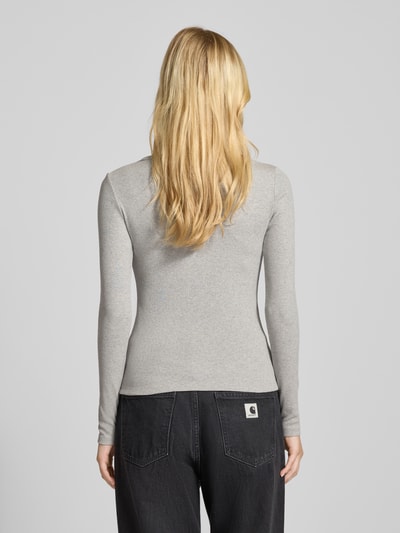 Calvin Klein Jeans Longsleeve mit Label-Detail Hellgrau 5