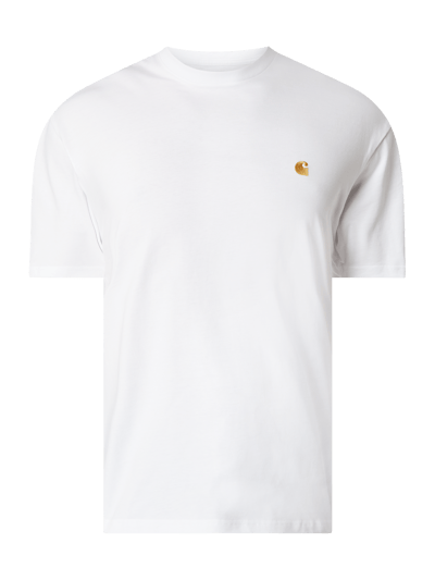 Carhartt Work In Progress T-Shirt mit Logo-Stickerei Modell 'Chase' Weiss 2