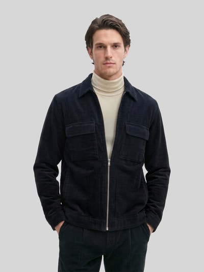 Marc O'Polo Regular Fit Hemdjacke aus reiner Baumwolle Marine 4