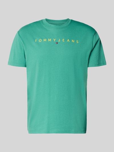 Produktfoto, Regular Fit T-Shirt aus reiner Baumwolle von Tommy Jeans in Optik: Unifarben, Label-Stitching-Applikation, Rundhals, Kurzarm.