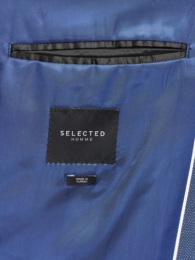 Selected Homme Slim fit colbert met twee knopen en stretch  Donkerblauw - 6