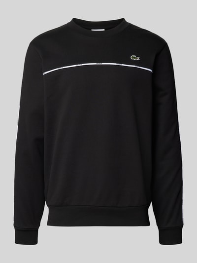 Lacoste Sweatshirt mit Logo-Badge Modell 'TAPE' Black 2