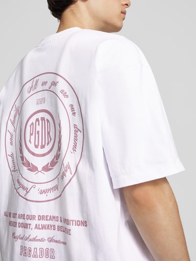 Pegador Oversized T-Shirt mit Label-Print Modell 'SYDON' Weiss 3