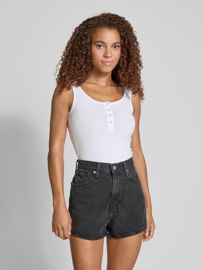 Pieces Top o kroju slim fit z mieszanki bawełny model ‘KITTE’ Biały 4