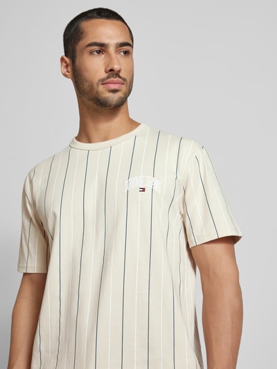 Tommy Jeans T-Shirt mit Streifenmuster Beige 3