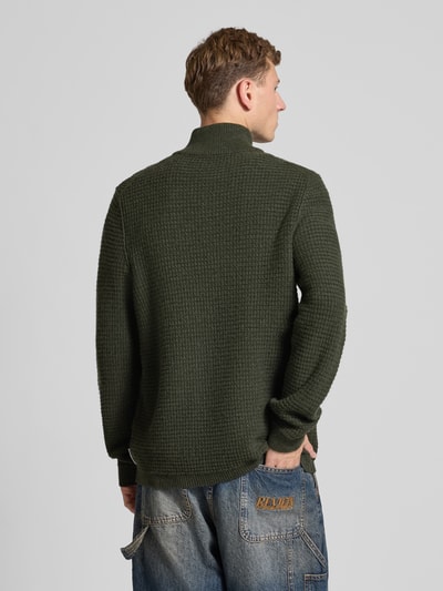 Marc O'Polo Denim Regular Fit Troyer aus Baumwoll-Mix Dunkelgruen 5