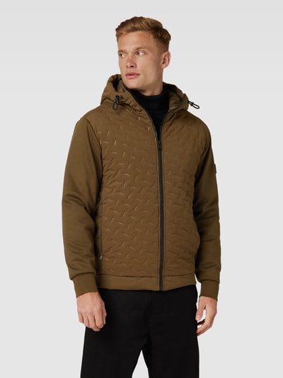 BOSS Sweatjacke mit Kapuze Modell 'Steele' Mittelbraun 4