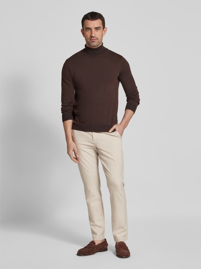 SELECTED HOMME Slim Fit Chino mit Strukturmuster Modell 'ROBERT' Beige 1