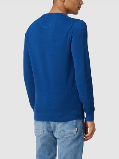 Gant Strickpullover mit Label-Stitching Blau 5