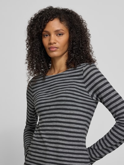 Marc O'Polo Slim Fit Langarmshirt aus reiner Baumwolle Anthrazit 3