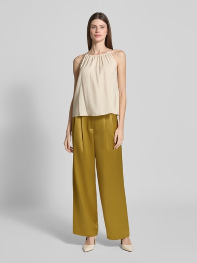 Herzensangelegenheit Spodnie z szeroką nogawką i plisami Khaki 1