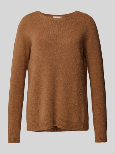 Rich & Royal Gebreide pullover met ribboorden Cognac - 2