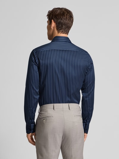 ETERNA Slim fit zakelijk overhemd met kentkraag Marineblauw - 5