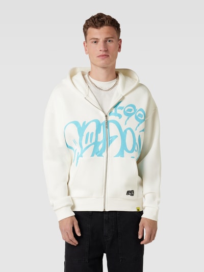 REVIEW Bluza rozpinana z detalami z logo Biały 4