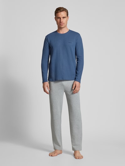 BOSS Straight Leg Sweatpants mit Strukturmuster Mittelgrau 1